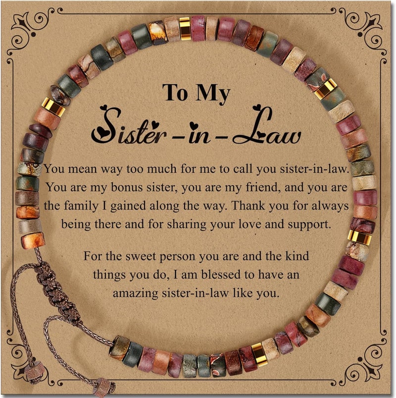 ZOKCC Inspirational Gifts Bracelets for Women: Christmas Day Gifts for Women Friends Sister Mom - Healing Natural Stone Beads Bracelets Thinking of you Get Well Soon Gift for Women - Image 1